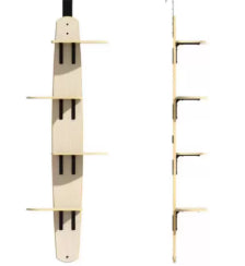 Wooden Door-Mounted Wall Cat Tree – Minimalist Wood Cat Climbing Frame