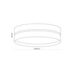 Linobianco Natural Linen Scandinavian Flush Mount Ceiling Light for Bedroom, Hallway & Low Ceilings