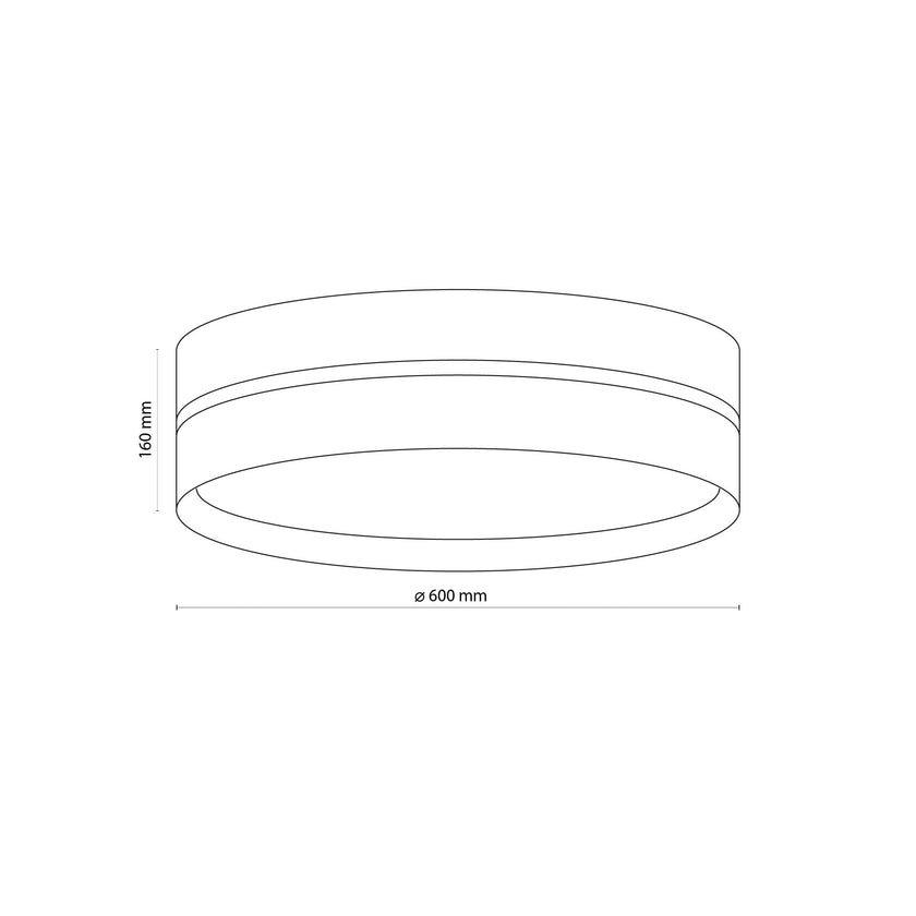 Linobianco Natural Linen Scandinavian Flush Mount Ceiling Light for Bedroom, Hallway & Low Ceilings