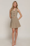 Sahara V-Neck Button Down Vest