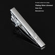 Men's Silver Electroplated Tie Clip – 25 Line Pattern Styles, 5cm Flat Head Business Tie Bar | Canada & USA