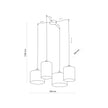 JUTE 4-Light Adjustable Pendant Light for Kitchen Island & Dining Table