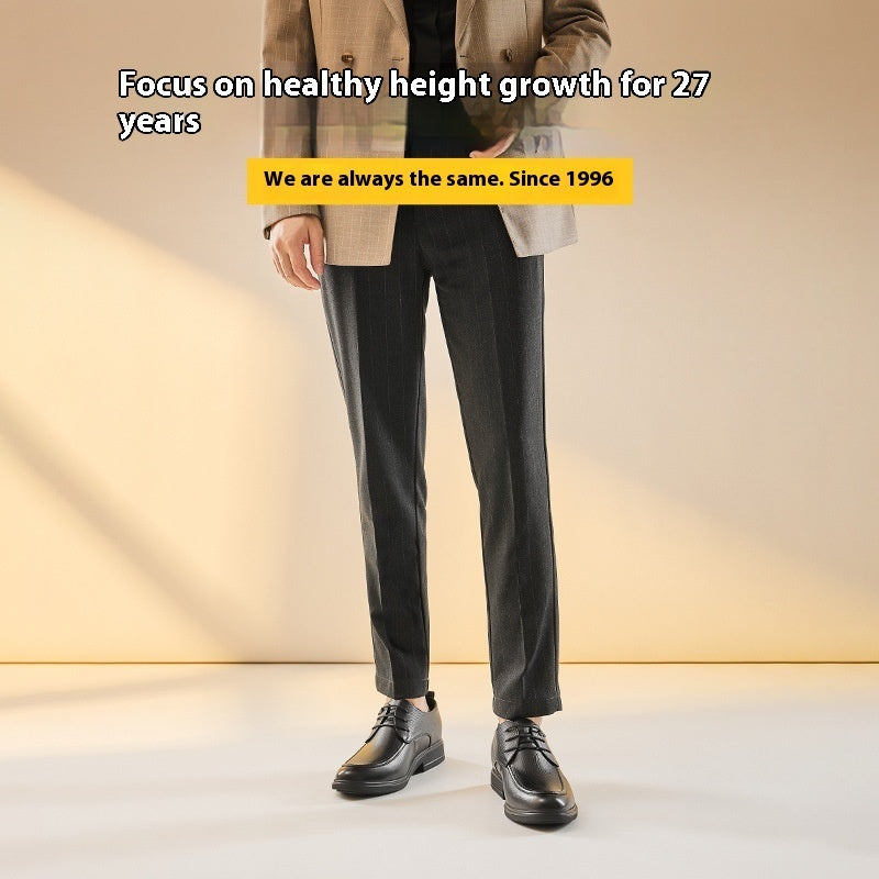 Men's Height-Increasing British Cowhide Leather Dress Shoes – 7cm Elevator | Canada & USA