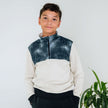 Youth Bamboo Fleece Half-Zip | Sage With Outer Space