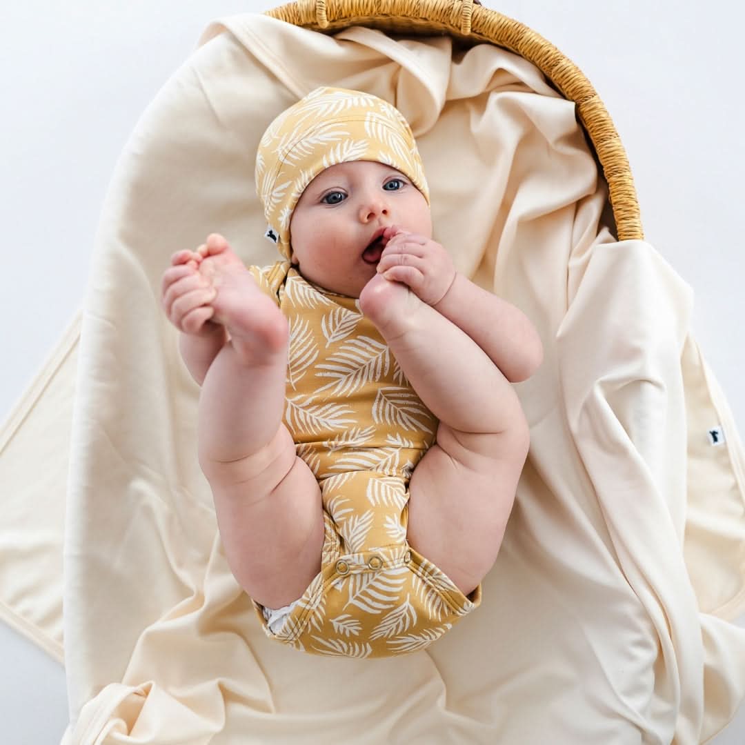 Baby Bamboo Onesie | Olive Rib