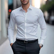 Men's Slim Fit Long Sleeve Business Dress Shirt – 12 Colors, S–3XL | Canada & USA