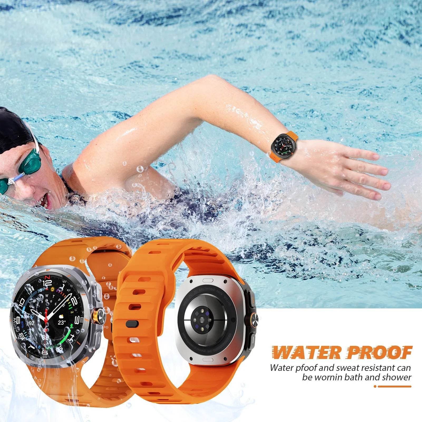 Sport Style Watch Ultra Wave Reverse Buckle Silicone  Strap