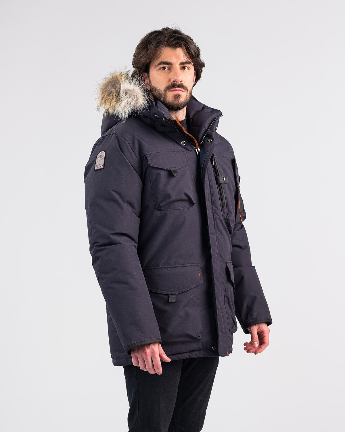 Outdoor Survival Canada Men's Kanti -40 Down Parka, Cold Lake Blue, Medium - ON DISPLAY