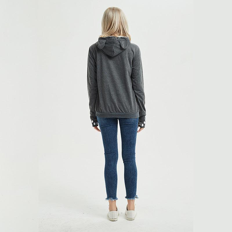 Cute Cat Hoodie Sweatshirt with Big Pocket – Women's Hooded Top