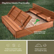 Play22 - Large Wooden Kids Sandbox with Lid