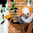 65inch Life Size Outdoor Halloween Decorations Talking Circus Clown With A Balloon, Animated Prop With Sound And Motion Activated, Light Up Eyes, Laughter