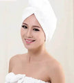 Women's Microfiber Hair Dryer Cap Absorbent Hair Towel.