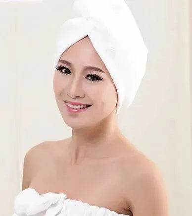 Women's Microfiber Hair Dryer Cap Absorbent Hair Towel.
