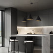 CONO Black Modern Minimalist Suspension Pendant Ceiling Light Fixture for Kitchen Island, Dining Room & Living Room (3-Light)