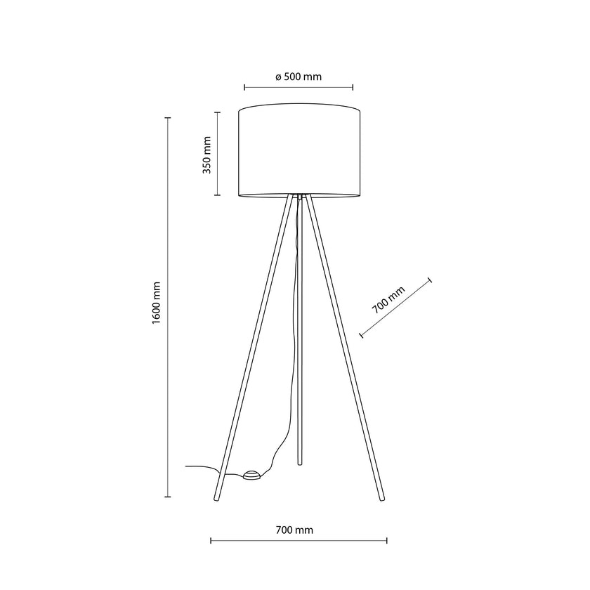 UMBERTO Black Modern  Floor Lamp  (Clearance)