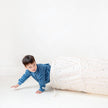 3 Sprouts - Play Tunnel with Eco-Friendly Recycled Fabric: Blueberry Ivory