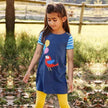Casual Girls' Skirt gown  Cartoon Printed Cotton Dress for kids