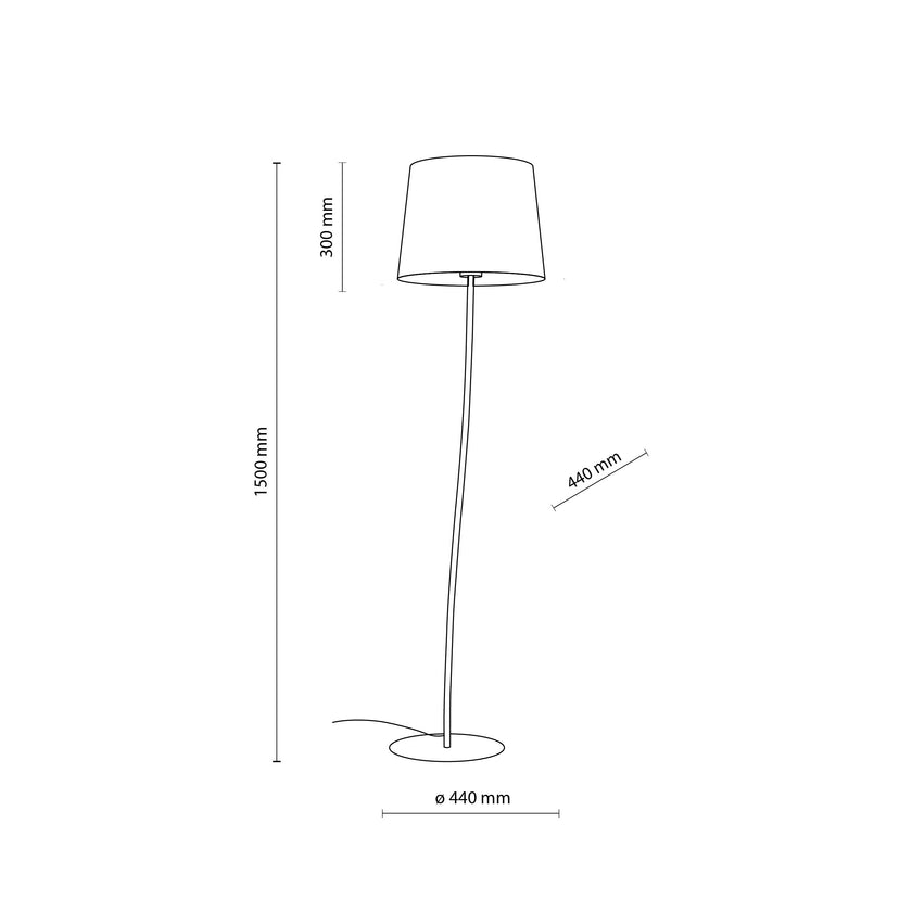 NICOLA Orange Mid-Century Modern Floor Lamp for Living Room, Bedroom & Office – Retro Minimalist Lighting