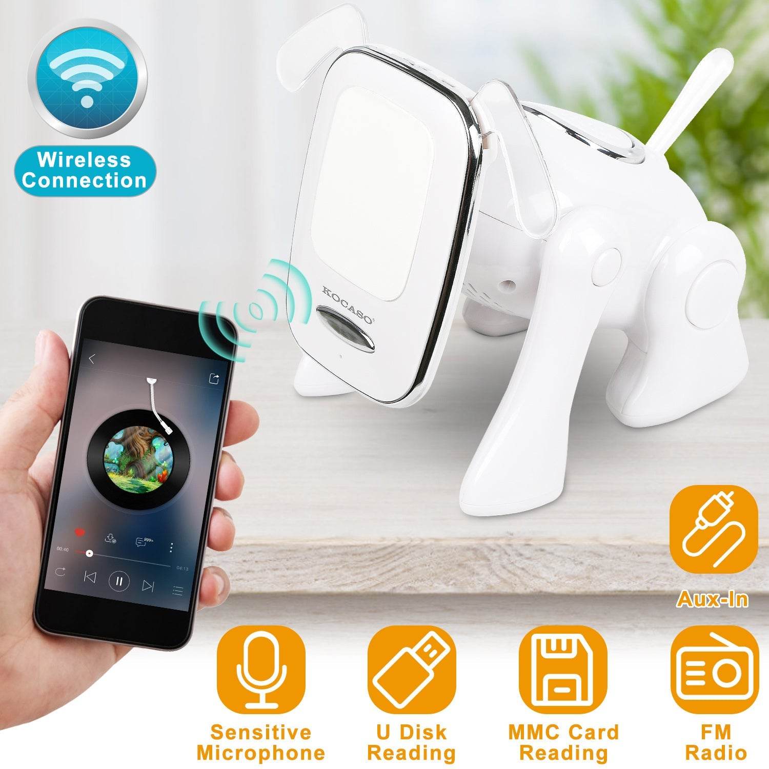 Puppy Dog Wireless Speaker Portable Mini Stereo Music Player
