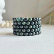 Moss Agate Gemstone Bead Bracelet