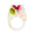 Dried Flower Resin Forest Handmade Dried Flower Epoxy Ring