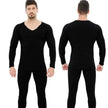 Winter Men's Sleepwear Loungewear Cashmere Long John set