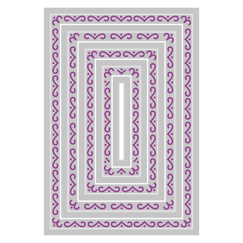 Sizzix Framelits Die Set 9PK Fanciful Framelits Renee Deco Rectangles by Stacey