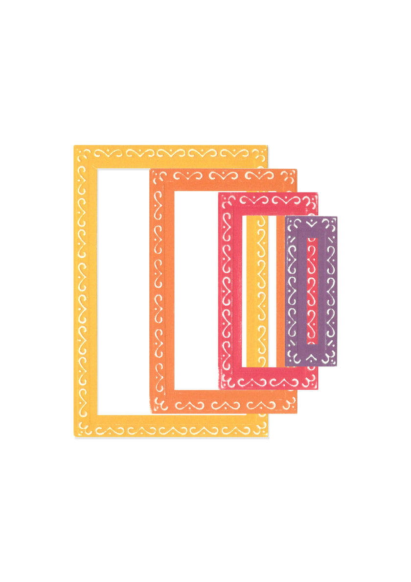 Sizzix Framelits Die Set 9PK Fanciful Framelits Renee Deco Rectangles by Stacey