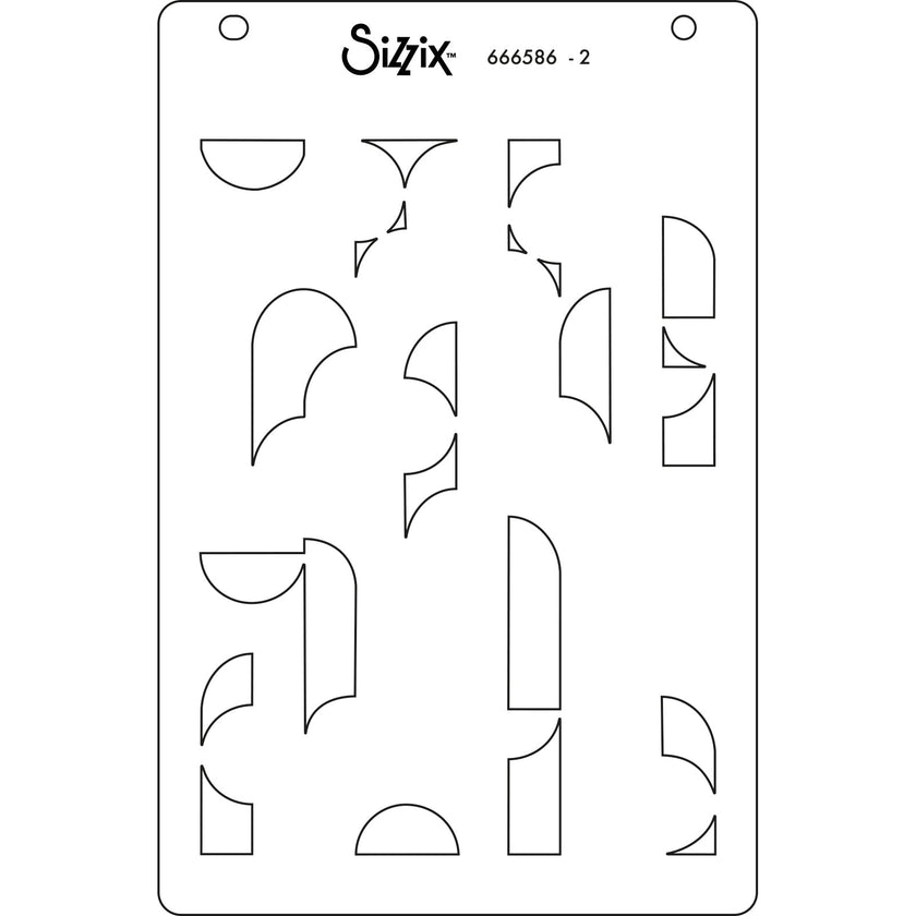 Sizzix A6 Layered Stencils 4PK Cosmopolitan, Around the Block by Stacey Park