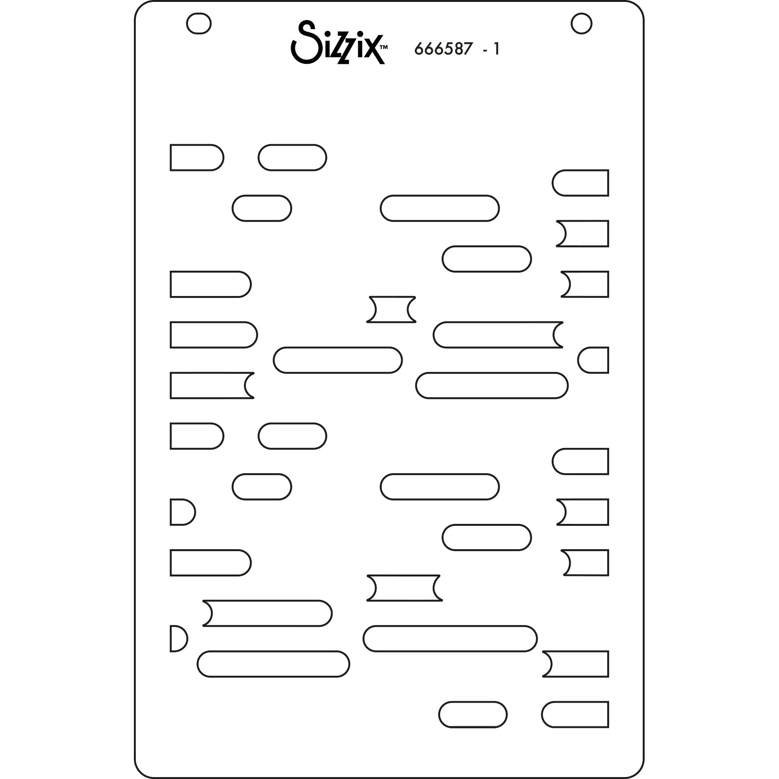 Sizzix A6 Layered Stencils 4PK Cosmopolitan, Downtown by Stacey Park