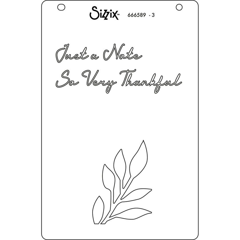 Sizzix A6 Layered Stencils 4PK Cosmopolitan, Frond by Stacey Park