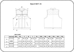 Open Road Men's Upside Leather with Orange Stitched Diamonds Vest