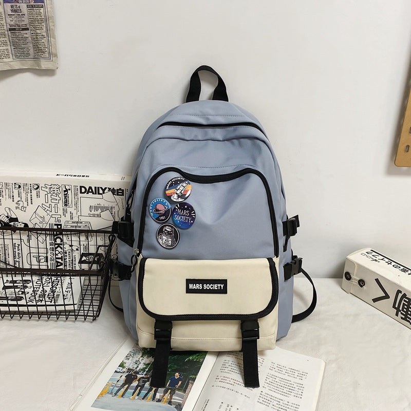 Mars Society Nylon Backpack – College & High School Students | Large Capacity, Astronaut Badge