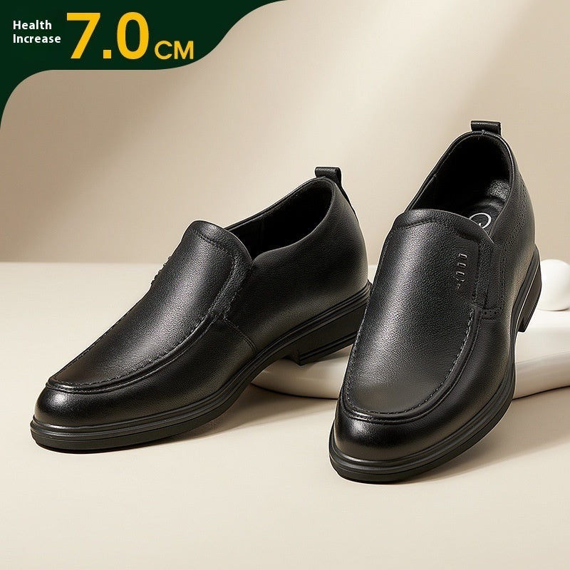 Men's Height-Increasing British Cowhide Leather Dress Shoes – 7cm Elevator | Canada & USA