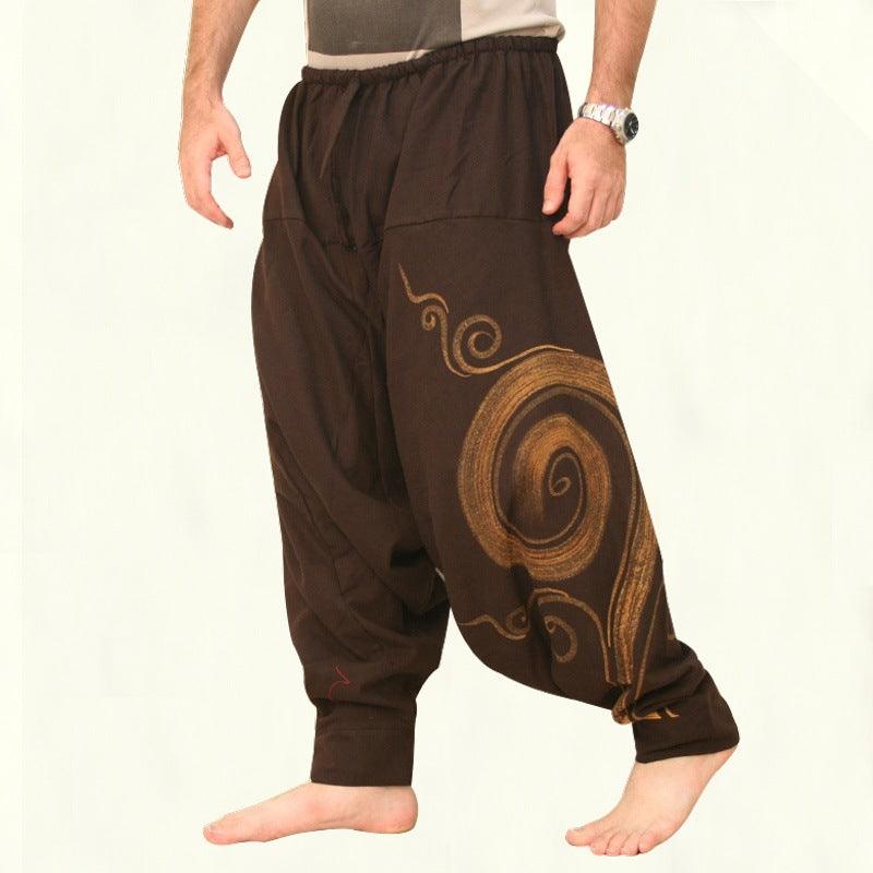Men's Loose Fit Cotton Blend Trousers