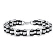 Men’s Stainless Steel Bicycle Chain Industrial Two-Tone Gear Biker Bracelet