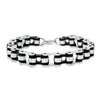 Men’s Stainless Steel Bicycle Chain Industrial Two-Tone Gear Biker Bracelet
