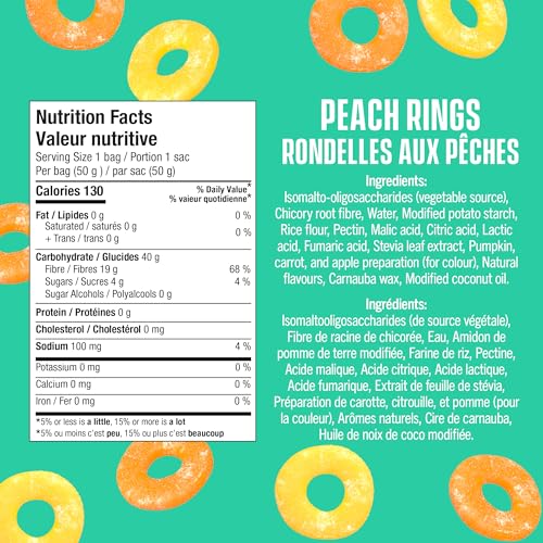 SmartSweets - Peach Rings (50g)