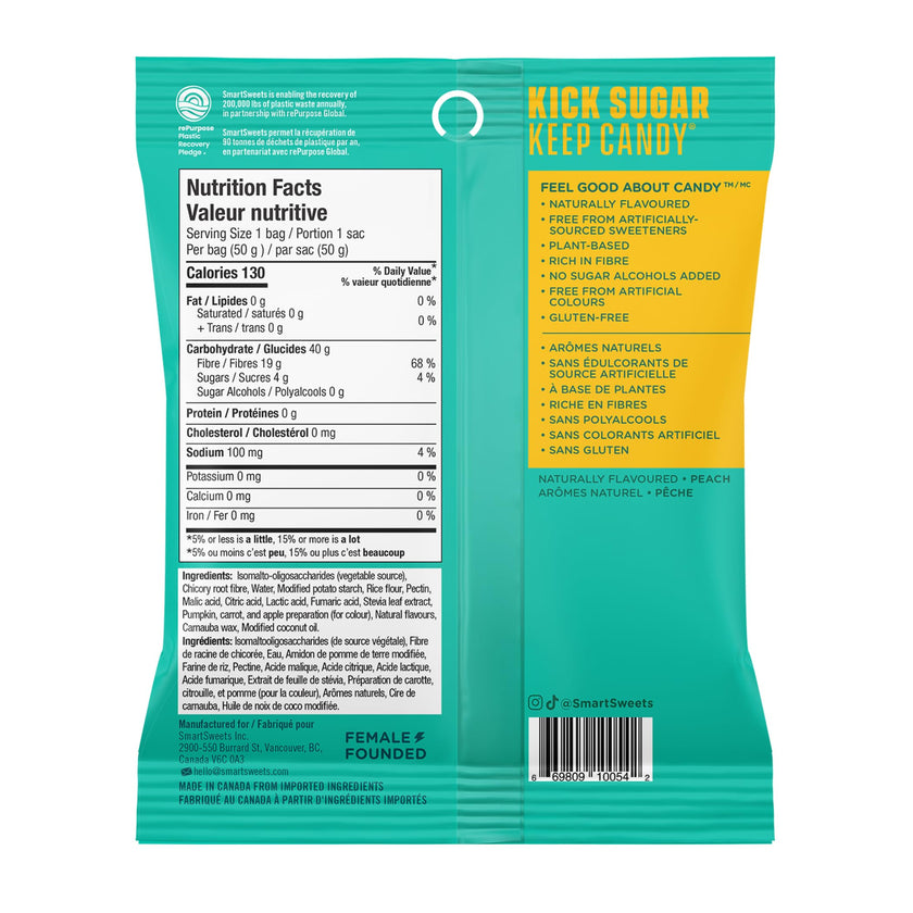 SmartSweets - Peach Rings (50g)