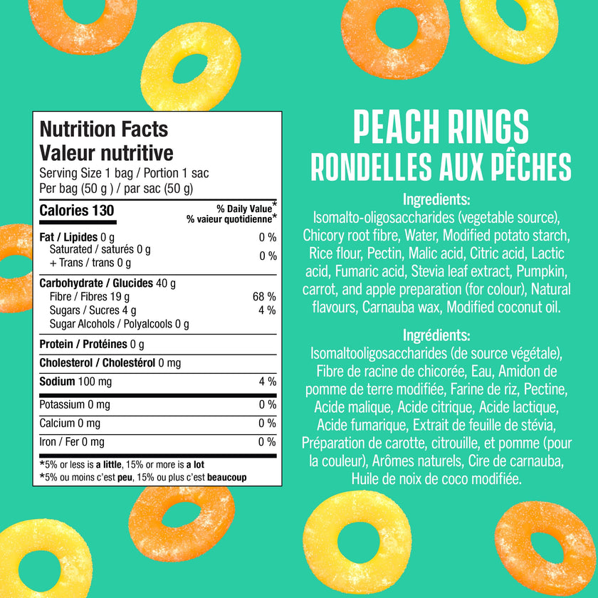 SmartSweets - Peach Rings (50g)