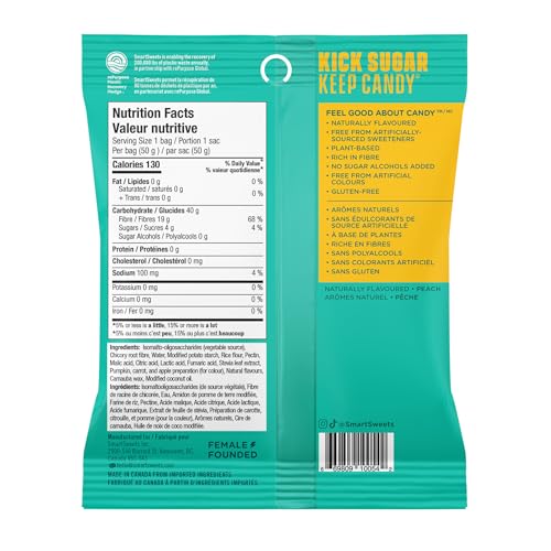 SmartSweets - Peach Rings (50g)