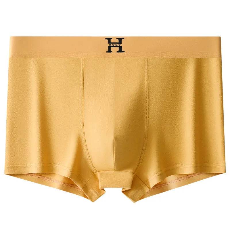 Men's Cotton Spandex Breathable HOLY Boxer Briefs underwear Mid wast