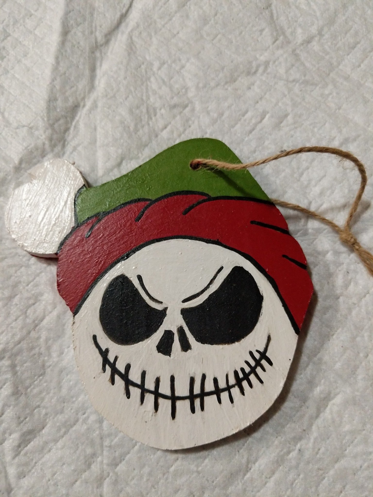 Ornement de bois SQUELETTE DE NOËL