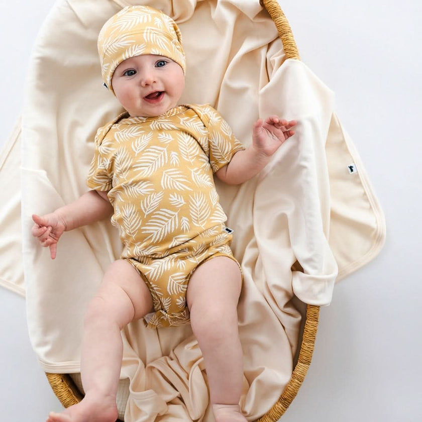 Baby Bamboo Onesie | Olive Rib