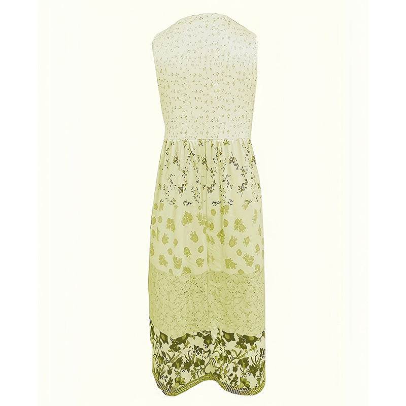 Casual Summer Boho Dress Floral Sleeveless Midi Dress