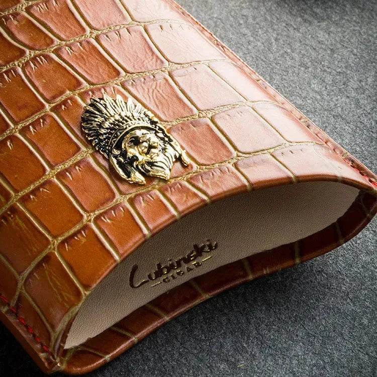 Portable Luxury Cubinski Gothic Moisturizing Leather Cigar Case