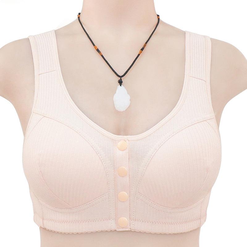 Women's T-Shirt Bra with Front Buckle and No Underwire for Everyday Wear