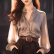 Chic And Beautiful Small Top Gray Blouse Shirt for Women