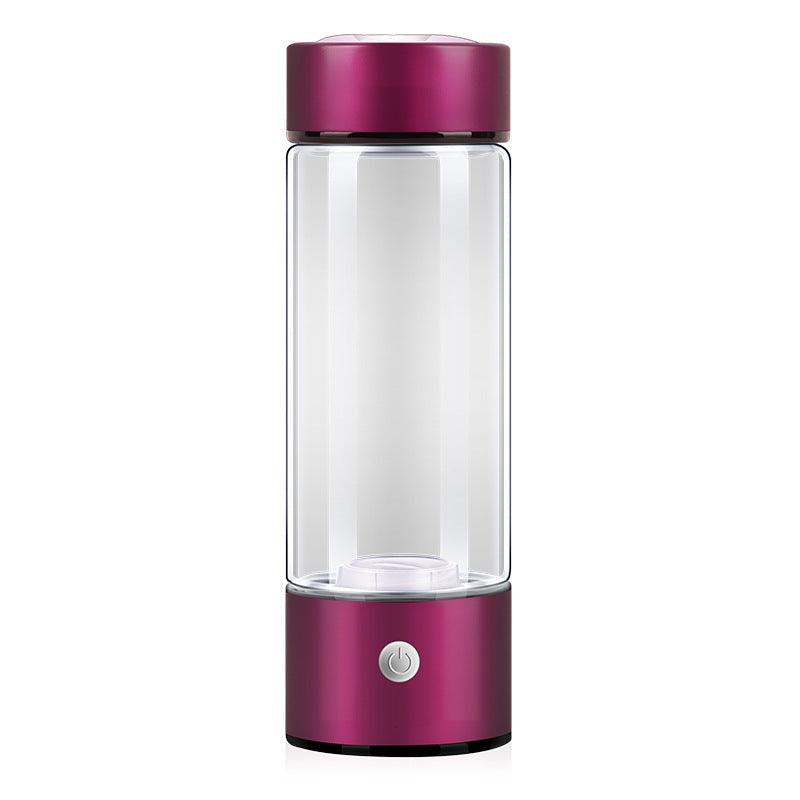 Hydrogen Water Bottle Generator – Electric Rechargeable Antioxidant Hydrogen-Rich Water Maker | 500ml Borosilicate Glass