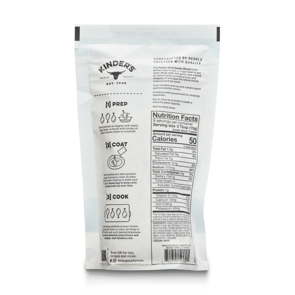 Kinder's Italian Herb Crispy Panko Blend